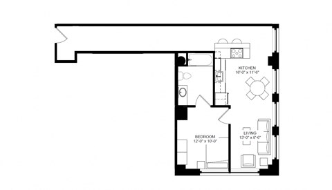 The Maxen Floor Plan at The Draper, St Louis